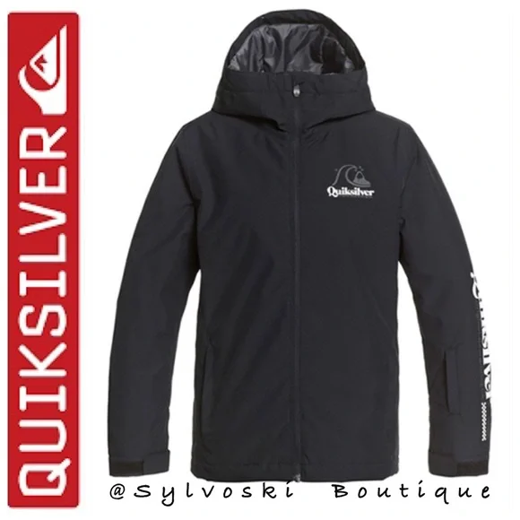 🔥QUIKSILVER Boy's In The Hood Snow Jacket NWT - Picture 3 of 16